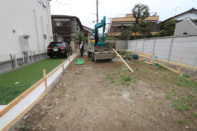 大田区Ｎ様邸の基礎工事：養生