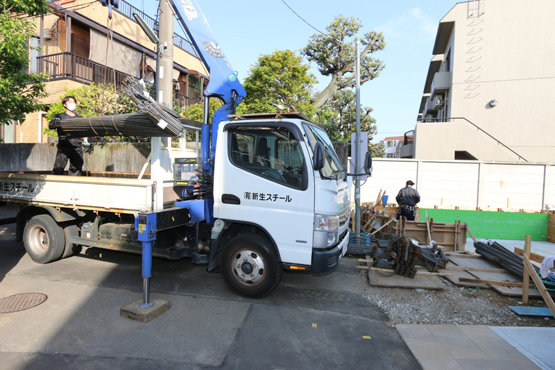 大田区Ｎ様邸の基礎工事：防湿シート：墨出し