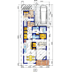 狭小2階建て＋小屋裏　完全分離型二世帯　敷地面積約34坪