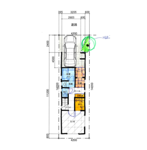 狭小3階建て　敷地面積約18坪　3LDK＋収納