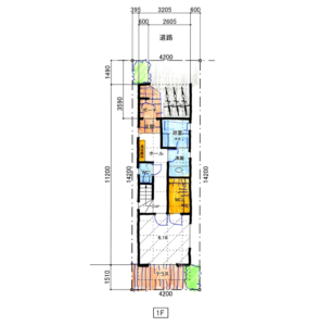 狭小3階建て　敷地面積約18坪　テラス＋駐輪場＋収納　3LDK