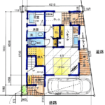 狭小3階建て　完全分離型二世帯　敷地面積約19坪　1階は選べる間取り