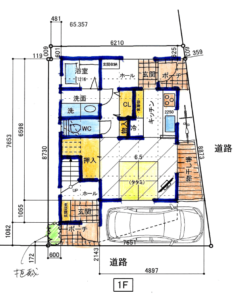 狭小3階建て　完全分離型二世帯　敷地面積約19坪　1階は選べる間取り