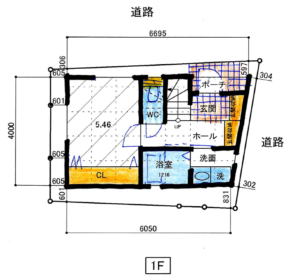 狭小3階建て　敷地面積約11坪　ペントハウス　ルーフバルコニー　ロフト付　3LDK