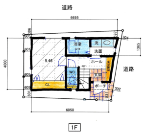 狭小3階建て　敷地面積約11坪 ペントハウス PCカウンター 3LDK ロフト付