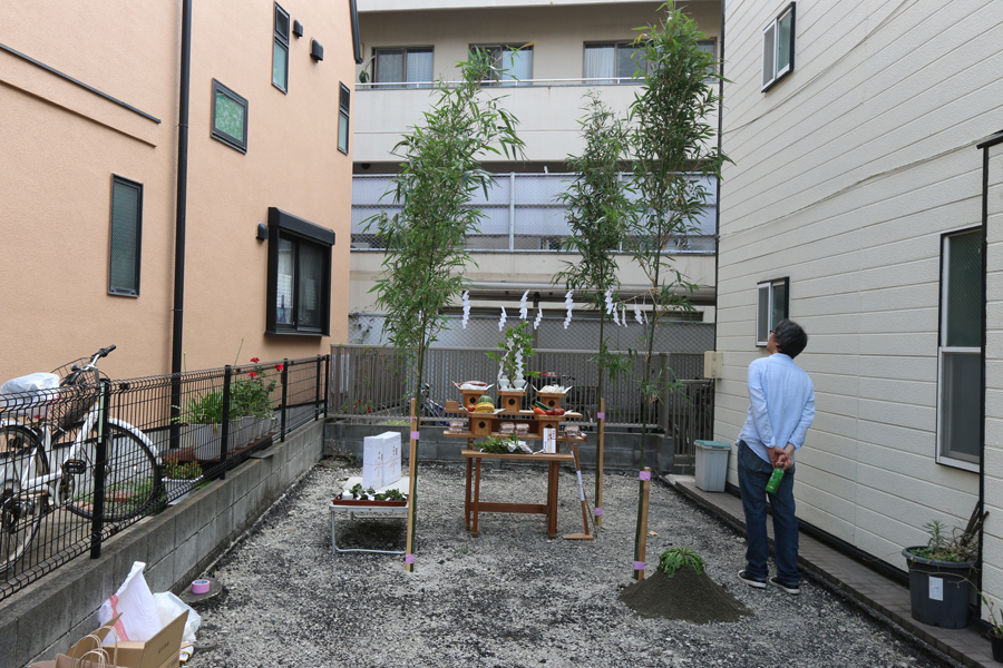 品川区：地鎮祭から基礎工事